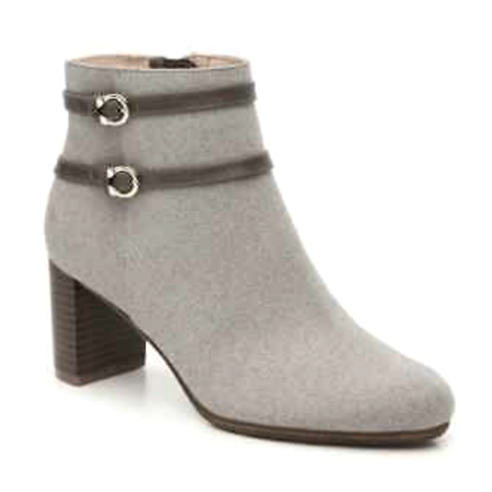 Abela Mattie Heeled Bootie with Horseshoe Buckle Straps 10